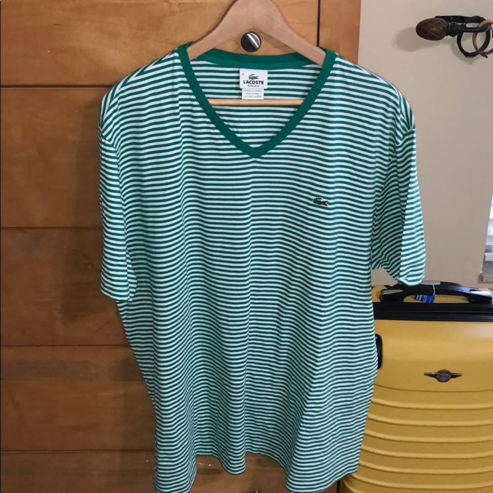 Green striped shirt